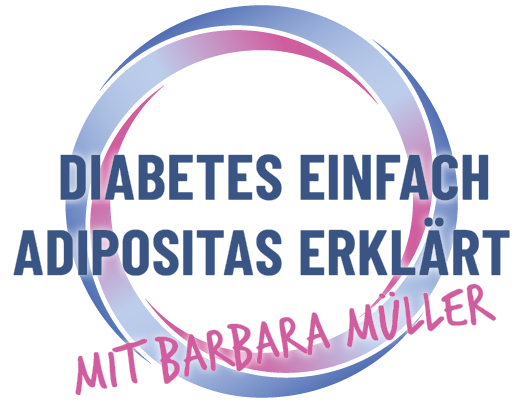 Logo Diabetes und Adipositas einfach erklärt mit Barbara Müller