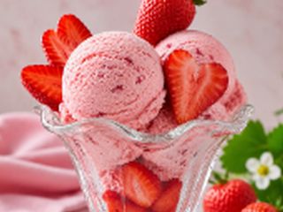 Erdbeereis für Diabetiker und bei Adipositas - zuckerfrei